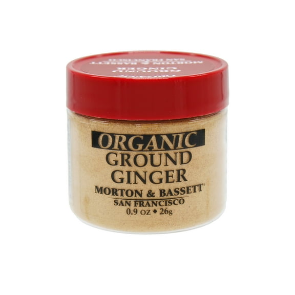 Morton & Bassett Organic Ground Ginger, 0.9 oz – Single Spice