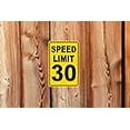 thumbnail image 3 of Speed Limit 30 Sign Mph Slow Warning Traffic Road Highway Metal Tin Sign 12x8 Inch, 3 of 5