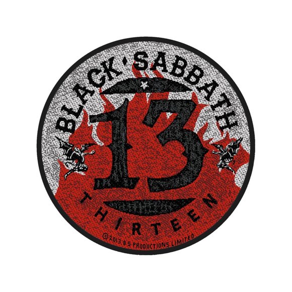 Black Sabbath Patch Circulaire 13 Flammes