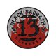 thumbnail image 1 of Black Sabbath - Parche Diseño Circular 13 Flames (Rojo, Negro, Blanco), 1 of 2