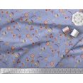 thumbnail image 2 of Soimoi Georgette Viscose Fabric Leaves & Floral Artistic Printed Craft Fabric by The Yard 42 Inch Wide, 2 of 3