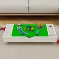 thumbnail image 4 of 2 in 1 Rollaway Play Table and Toy Organizer, Game Table with Lego Building Block, Lego Table With Storage for Storing Under Bed or Sofa, White, 38" x 18.7" x 5.9", 4 of 7