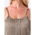 thumbnail image 5 of DARING DIVA Women's Satin Sleeveless Pajama Dress Spaghetti Strap Nightgown M Khaki, 5 of 7