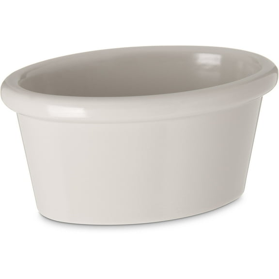 CFS S31042 Melamine Smooth Oval Ramekin, 2 oz, Bone