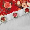 thumbnail image 4 of Feelyou Romantic Red Rose Black Out Curtains for Girl, Spring Flower Botanical Curtains Pack of 2 (42x63 Each), Retro French Style Bedroom Curtains, Window Curtains Home Decor, 4 of 6