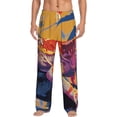 thumbnail image 2 of Picia Colorful Gecko Jungle Art Mens Soft Woven Cotton Elastic Waistband Sleep Pajama Pant Lounge Sleep Pant With Pockets And Drawstring-X-Large, 2 of 9