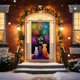 thumbnail image 5 of Uuiauoio Happy New Year Door Cover Decoration with Festive Winter Design, Reusable Polyester Door Hanging for Party and Celebration, Indoor Outdoor Welcome Sign Tapestry, 5 of 9