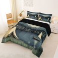 thumbnail image 2 of Erosebridal Lake Life Queen Comforter Set 3pcs for Teens Boys Girls,Kids Rustic Cottage Happy Camping Bedding Comforter Set,Black Reversible,Lightweight Room Decor, 2 of 6