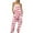 Pink, variant on LOVZFMLL Fashion Women Sleeveless Printed Cold Shoulder Vest Casual Pachwork Jumpsuit White L