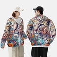 thumbnail image 4 of Balery Vibrant Leopard In Flowers Sudadera ligera de manga larga con capucha y protección solar UPF 50+ para hombre y mujer, ideal para pesca y running-3X-Large, 4 of 7