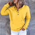 thumbnail image 6 of TBKOMH Sweatshirts Women Warm Funny Long Sleeve Hoodies Collar Solid Color Sportswear (Yellow,S), 6 of 7