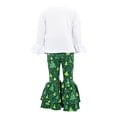 thumbnail image 4 of Girls Reindeer Eats The Naughty List Christmas Outfit Clothes (12Y, Green), 4 of 5