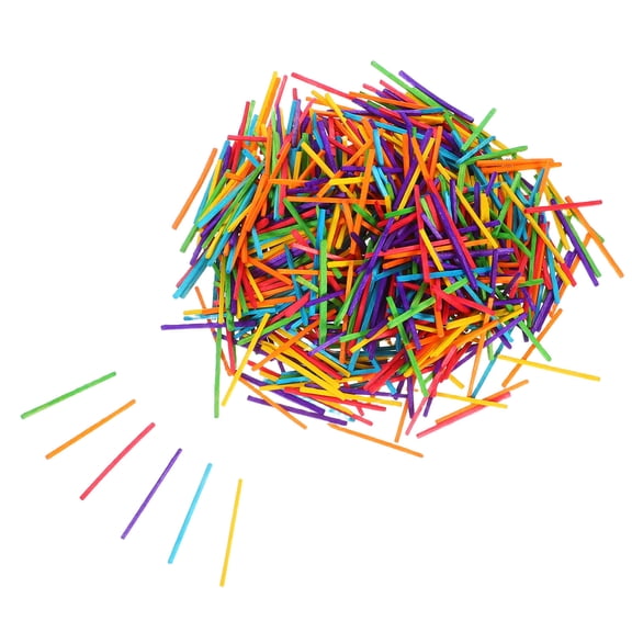 SEWCHICS 1000pcs Multi-Color Wooden Craft Sticks for Kids Creative Projects, Lightweight and Art Supplies