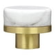 thumbnail image 1 of Tirador de cajón de mármol y latón, herraje para muebles, pomo elegante de 3,05 cm Blanco, 1 of 9