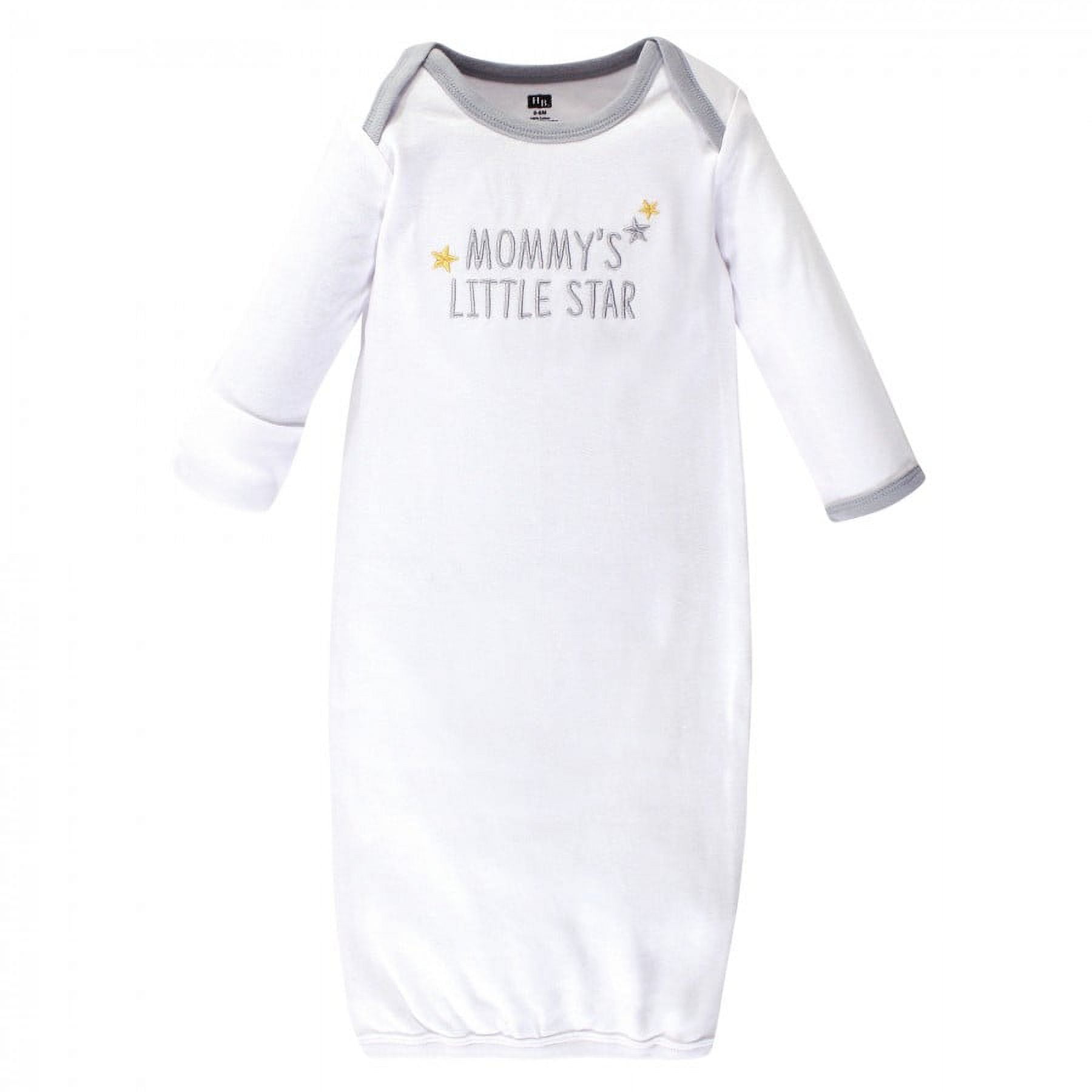 Hudson Baby Cotton Gowns, Star And Moon, Preemie-Newborn