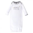 thumbnail image 2 of Hudson Baby Infant Cotton Long-Sleeve Gowns 4pk, Star And Moon, 0-6 Months, 2 of 5