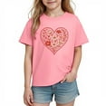 thumbnail image 3 of Piuwrlz Girl Graphic Shirts Tops Girls Short T-Shirts Sleeve Cotton Pullover Pink Size 7 Years, 3 of 10