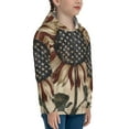thumbnail image 5 of Naloa USA Sunflower Flag Teenage Zipper Hoodie, Long Sleeve Zip Up Hoodies Casual Jackets Tops for 7-12 Years-Medium, 5 of 6