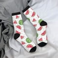 thumbnail image 5 of Cauagu Hand Drawn Watermelon Print Crew Socks for Women and Men,Adult Athletic Running Socks 1-Pair Sports Socks Work Gear Socks with Moisture Wicking, 5 of 6