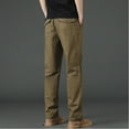 thumbnail image 5 of Zshosam Men's Casual Pants Lightweight Stretch Slim Fit Pants with Pockets(Yellow,XXXL), 5 of 6