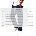 thumbnail image 3 of Eygvbb Men's Cargo Sweatpants Elastic High Waist Drawstring Loose Fit Winter Warm Pants With Pockets Casual Outdoor Daily Wear Bottoms, 3 of 7