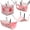 Pink, variant on Threns 4Pcs Hamster Hammock House Mouse Rat Hanging Swing Bed Guinea Pig Cage Bedding Small Pet Animal Double Layer Cage Tent Hut Nest for Mouse Rat Hamster Play Sleep
