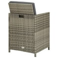 thumbnail image 5 of vidaXL Garden Chairs 2 pcs with Cushions Poly Rattan Grey, 5 of 5