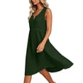 thumbnail image 5 of Admvng Women's Dress V Neck Sleeveless Casual Stretchy Summer Mid-Length Dress, 5 of 7