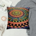 thumbnail image 2 of GOSMITH  New Blue Ombre Mandala Barmeri Large Floor Pillow Cover Cushion Meditation Seating Ottoman Throw Cover Hippie Decorative Zipped Bohemian Pouf Ottoman Pom Pom Cases Square, 2 of 5