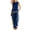 Blue 1, variant on Trousers Sets for Women Summer Tracksuit Full Set Cotton Vest Tops and Wide Leg Trousers 2 Piece Travel Airport Outs Casual Solid Pyjamas Loungewear Leisure Suits Activewear Streetwear