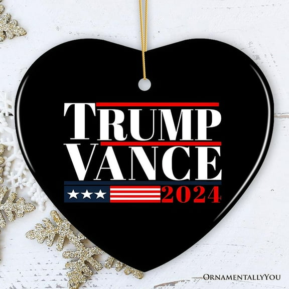 Trump-Vance 2024 Support Ornament, Christmas Gift and Decor