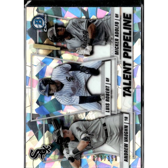 Collectible 2020 Bowman Chrome TP-CWS /150 Topps Baseball Card Micker Adolfo Luis Robert Andrew Vaughn White Sox Chicago White Sox MLB Baseball Trading Card