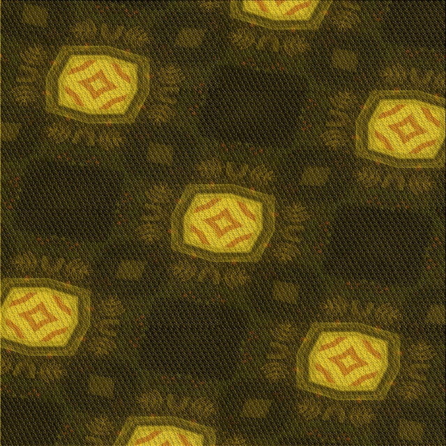 Ahgly Company Machine Washable Indoor Square Transitional Dark Yellow Green Area Rugs, 7' Square