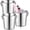 Silver, variant on 6 Pack Stainless Steel Champagne Bucket 3 Qt Metal Ice Bucket Double Wall Wine Buckets with Handles Party Beverage Chiller for Champagne Beer Cocktail Wine Drinks Home Bar Accessories (Gold)