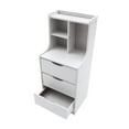 Tall White Nightstand w/ 3 Drawers Side Stand Night Stand