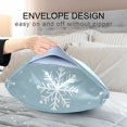 thumbnail image 4 of Yayeee Pillowcase Standard Size Set of 2 Satin Wrinkle Resistant Pillow Case, Gray Snowflake, 4 of 8