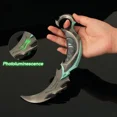 thumbnail image 4 of Serie de armas cuerpo a cuerpo Valorant de 22 cm, modelo de metal Reaver EP 5 Karambit, réplica de espada, juego 1:1, arma, cuchillo, juguetes, adornos, 4 of 5