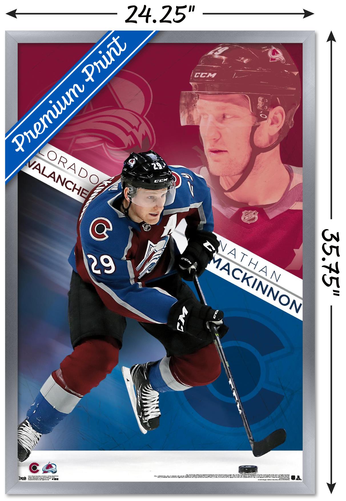 NHL Colorado Avalanche - Nathan Mackinnon Wall Poster, 22.375" x 34" Framed