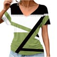 thumbnail image 2 of Blusas de Manga Corta Casuales para las Mujeres Imprimir V-Cuello Suéter Blusa de Poliéster Sudadera de Moda, Top de las Señoras para Invierno Primavera Uso Diario, 2 of 6