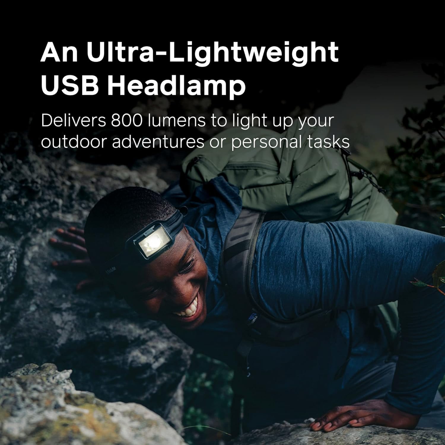 Biolite HeadLamp 800 Pro, Performance USB-Midnight Gray
