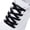 black, variant on 3 Pairs Flat Elastic No Tie Shoe Laces, Adjustable Stretch Shoelaces for All Shoes