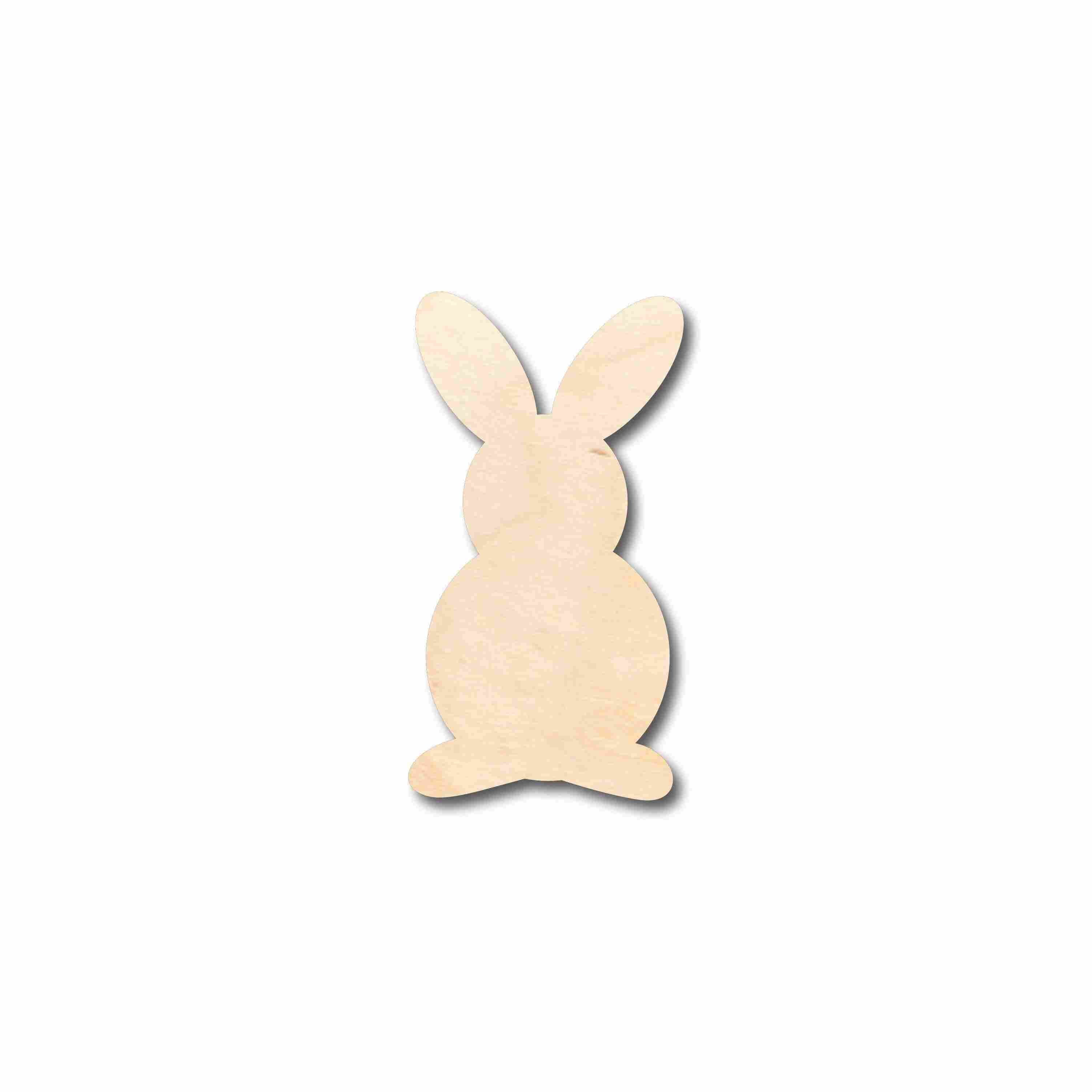 Pack of 10  laser cut wood bunnies unpainted DIY Easter decorations 