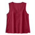 thumbnail image 4 of XIAONU Women Lace V Neck Tank Top Sleeveless Casual Daily Blouse, 4 of 4