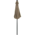 thumbnail image 4 of 9ft Solar Lighted Outdoor Patio Market Umbrella with Hand Crank and Tilt Taupe, 4 of 7