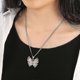thumbnail image 5 of piezas de collar de llama de mariposa, accesorios de moda de acero inoxidable para hombres y mujeres --- Código de producto 50545, 5 of 5
