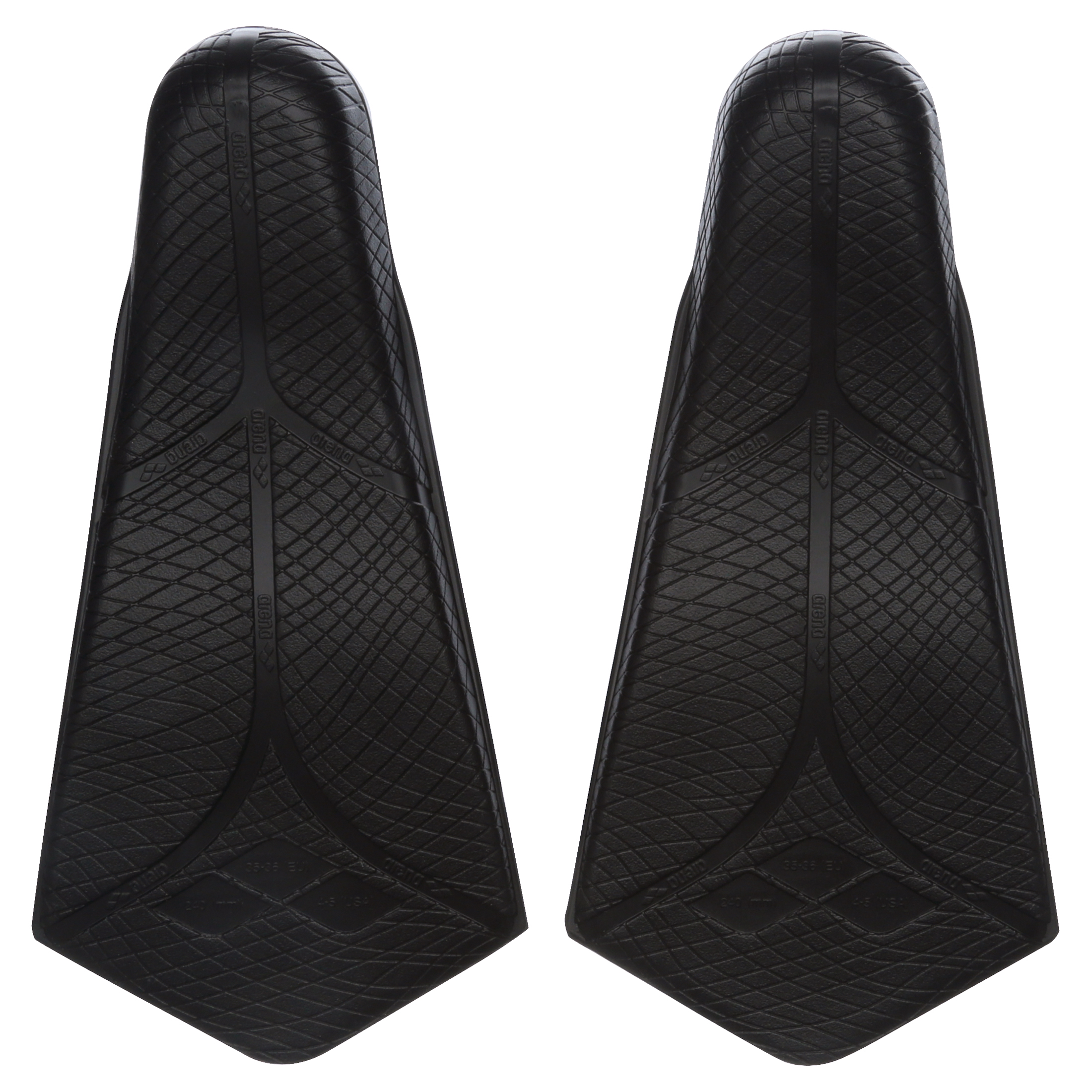 Arena POWERFIN Swim Fins in Black-Silver, Size 4