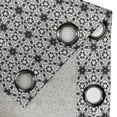 thumbnail image 5 of Ambesonne Grey and White Grommet Curtain, Boho Floral Art, 50" x 63", Charcoal Grey and White, 5 of 6