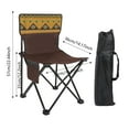 thumbnail image 2 of Clearance Sale! Portable Folding Chair with Backrest Lightweight Car Bon Steel Camping Chair for Outdoor Fishing Art Sketching (Medium/Large Leaf & Boho Patterns) Includes Carry Bag, 2 of 3