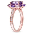 thumbnail image 3 of Everly Women's Amethyst and Topaz Rose Gold Plated Ring, 3 of 7