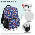 thumbnail image 7 of Jeiento 4 Piece Kids Backpack And Lunch Box Set for Elementary Boys Cartoon Space Print 17 Inch School Bag with Padded Straps, Includes Pencil Case & Bookmark, 7 of 7